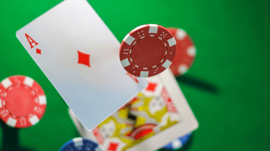 Playing cards and casino chips