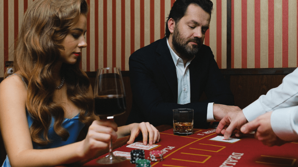 Men and woman Gambling in Casino