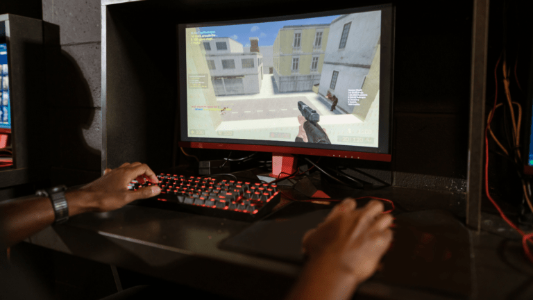 Playing Counter Strike