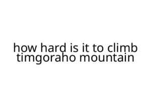 how hard is it to climb timgoraho mountain