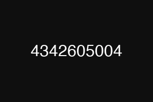 4342605004